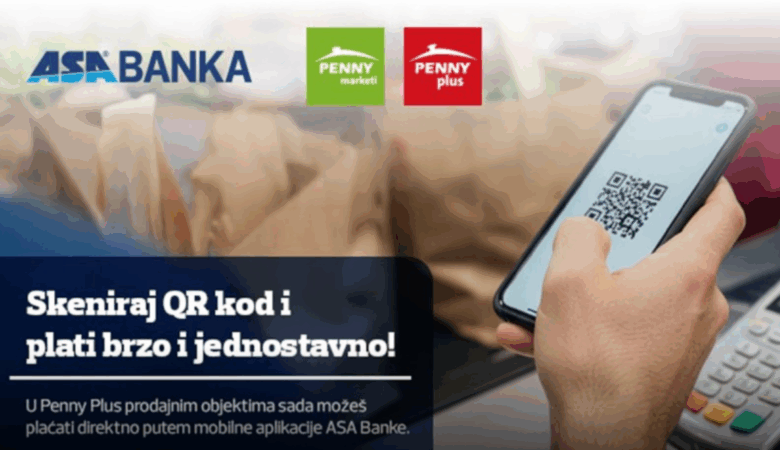 ASA Banka i Penny Plus omogućili plaćanje putem QR koda